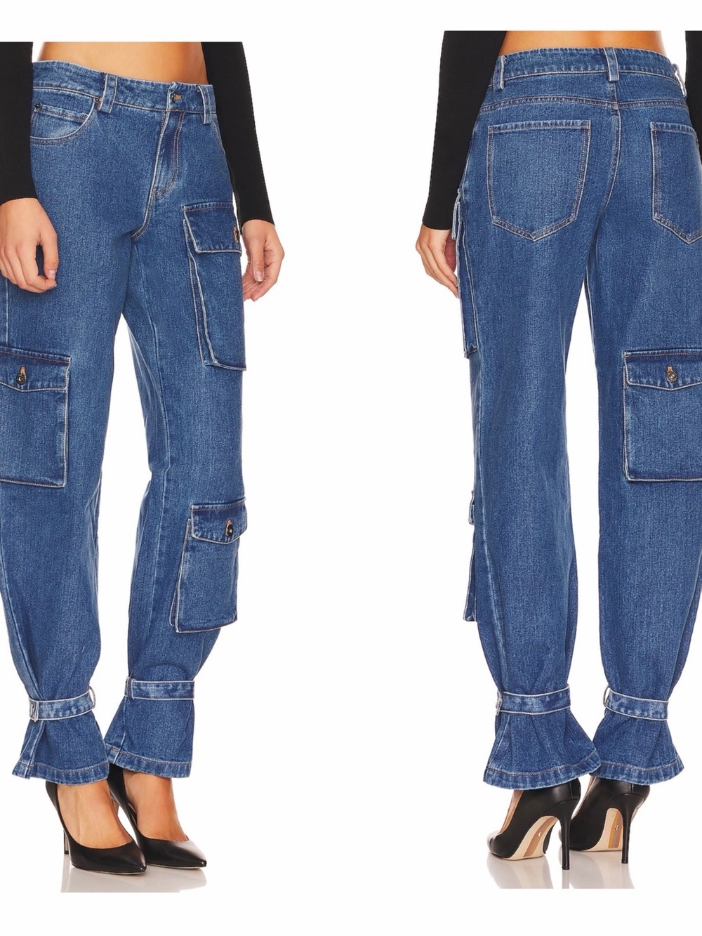 EUC Bardot Denim Cargo Jeans in Vintage